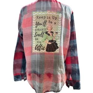 UPCYCLED Women's Flannel 'Keep It Up' Size M